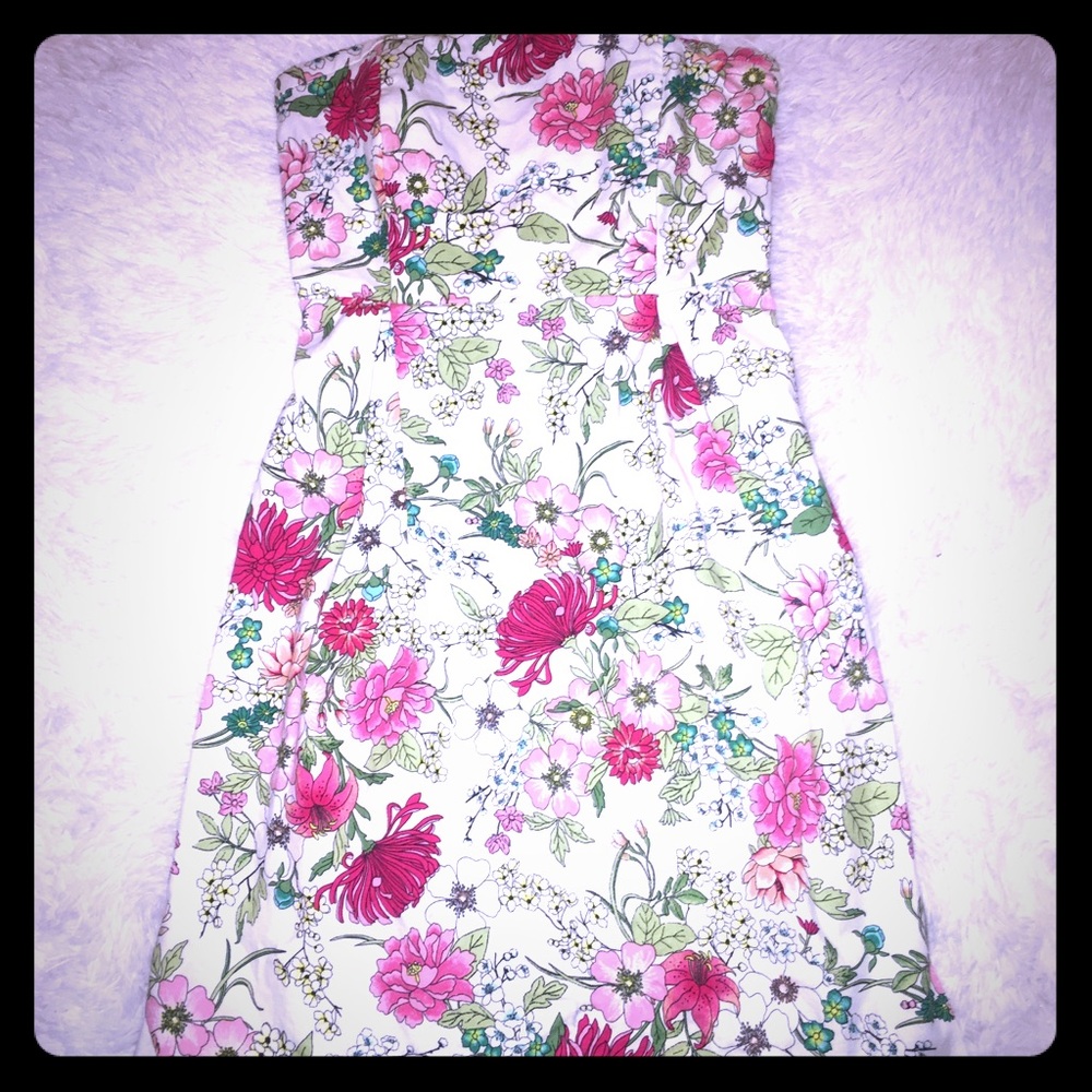 Floral dress-reds, whites, with greens